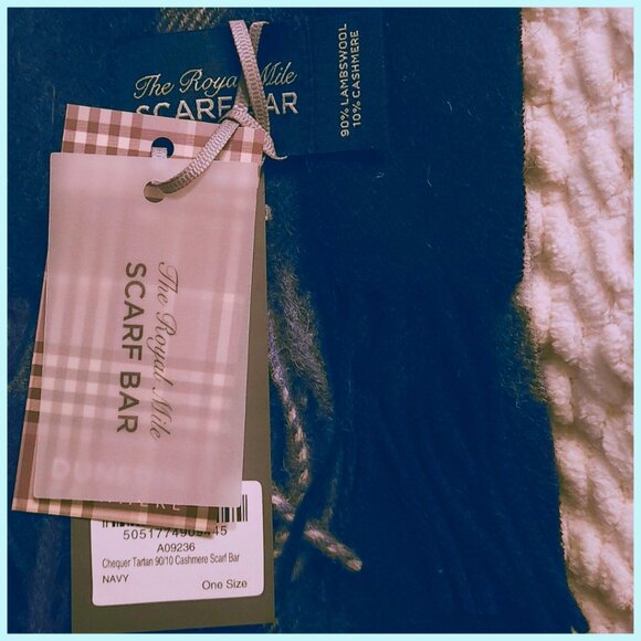 CASHMERE & LAMBSWOOL SCARF GUARANTEED HIGH QUALITY SCOTTISH IMPORT NWT - Picture 10 of 10